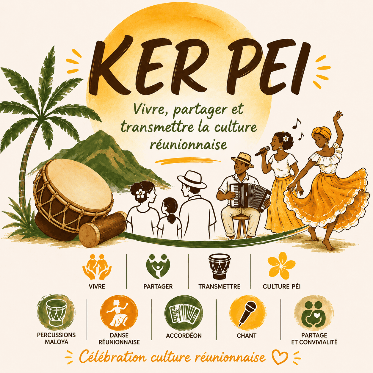 Image d'illustration pour : KER PEI  "Vivre, partager et transmettre la culture réunionnaise"