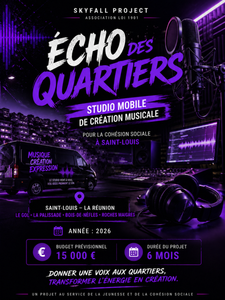Image d'illustration pour : ÉCHO DES QUARTIERS Studio Mobile de Médiation Culturelle et de Création Musicale